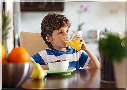 Child drinking juice