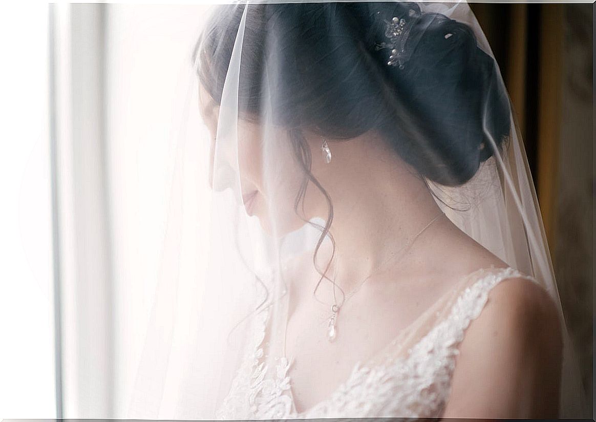 Veiled bride