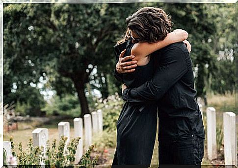 Women at a funeral