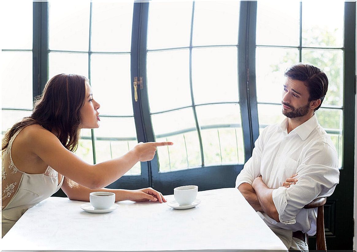 Woman arguing with her husband