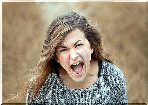 Screaming woman expressing anger representing intolerance of frustration in relationships