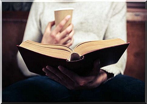 Man reading a book