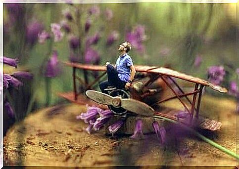 boy with airplane symbolizing the theory of small achievements