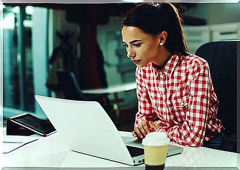 Woman with computer