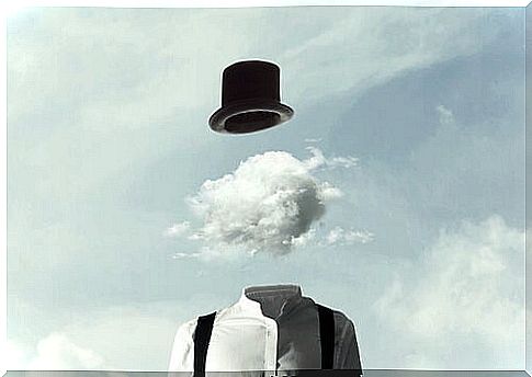 Man with cloud on his head to represent assumptions